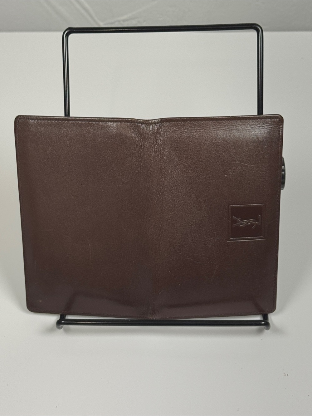 Yves Saint Laurent Brown Leather Bifold Wallet with Debossed YSL Monogram - Picture 4 of 9